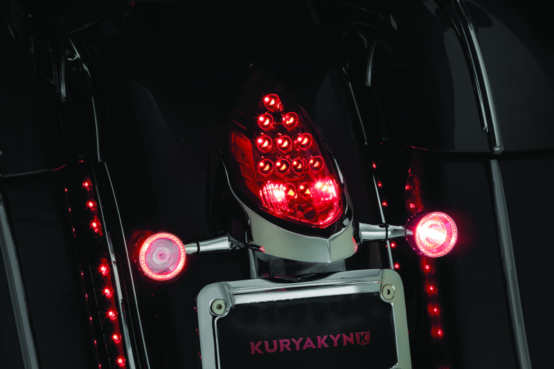 Kuryakyn Rear Turn Signal & License Plate Mount Indian Chrome