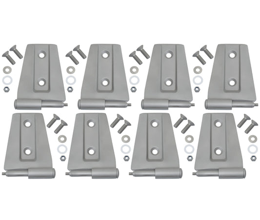 Kentrol 07-18 Jeep Wrangler JK Door Hinge Set 8 Pieces 4 Door Bare Grey