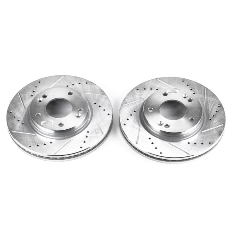 Power Stop 01-05 Hyundai Santa Fe Front Evolution Drilled & Slotted Rotors - Pair