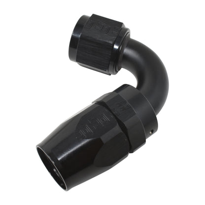 Russell Performance -8 AN Black 120 Degree Full Flow Swivel Hose End