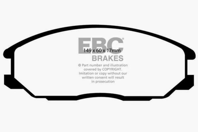 EBC 01-06 Hyundai Santa Fe 2.4 Yellowstuff Front Brake Pads