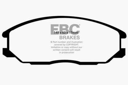 EBC 01-06 Hyundai Santa Fe 2.4 Yellowstuff Front Brake Pads