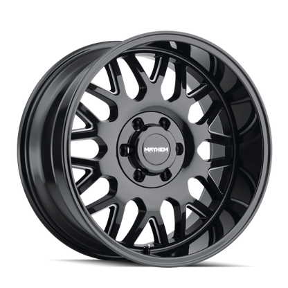 Mayhem 8110 Tripwire 20x9 / 8x165.1 BP / 0mm Offset / 130.8mm Hub Black w/ Milled Spokes Wheel