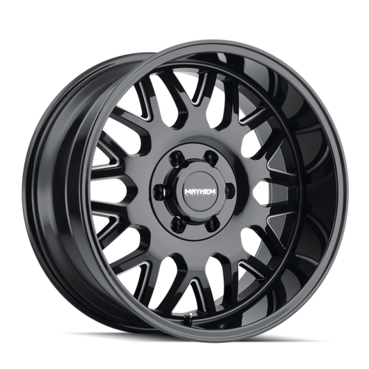 Mayhem 8110 Tripwire 20x10 / 5x139.7 BP / -19mm Offset / 87.1mm Hub Black w/ Milled Spokes Wheel