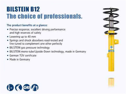 Bilstein B12 (Pro-Kit) 14-16 Mini Cooper S L4 2.0L Front and Rear Suspension Kit