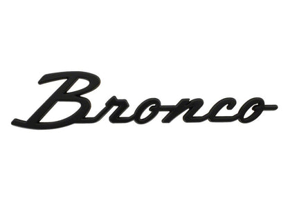 Ford Racing 2021+ Bronco Classic Script Fender Badges - Matte Black (Pair)