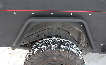 Fishbone Offroad 97-06 Jeep Wrangler Steel Tube Fender Front/Rear - Blk Txtred Pwdercoat (Set Of 4)