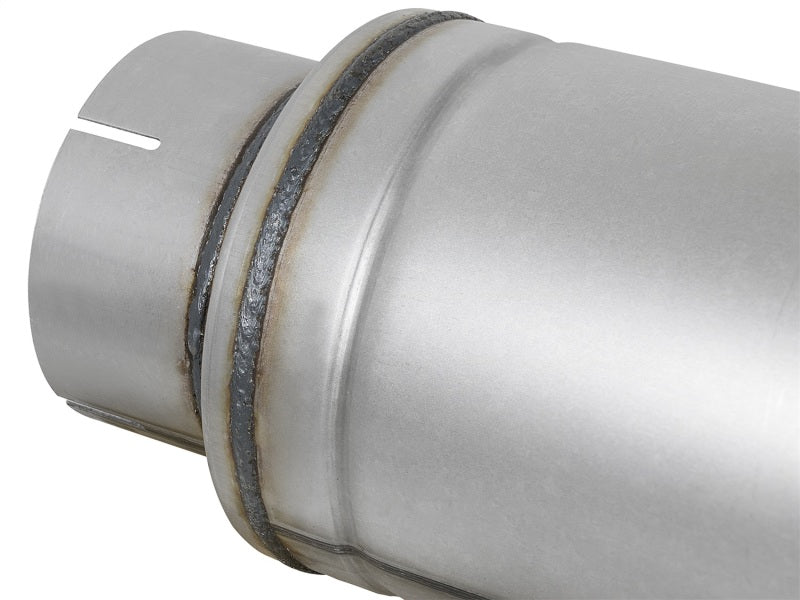 aFe ATLAS Aluminized Steel Muffler 5in Center/Center 24in L x 7in Diameter - Round Body