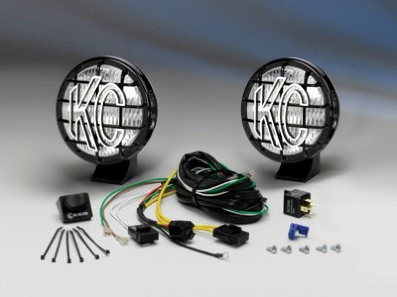 KC HiLiTES Apollo Pro 5in. Halogen Light 55w Fog Beam (Pair Pack System) - Black