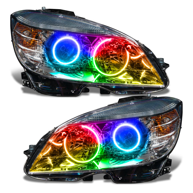 Oracle 08-11 Mercedes Benz C-Class Pre-Assembled Headlights Chrome Housing w/o Cntrl SEE WARRANTY