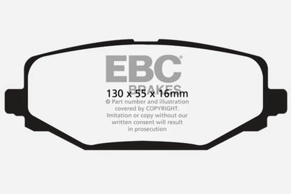 EBC 12+ Chrysler Town & Country 3.6 Yellowstuff Rear Brake Pads