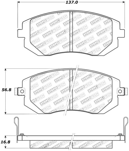 StopTech Street Touring 03-05 WRX/ 08 WRX Front Brake Pads