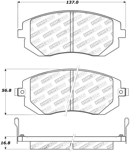 StopTech Street Touring 03-05 WRX/ 08 WRX Front Brake Pads