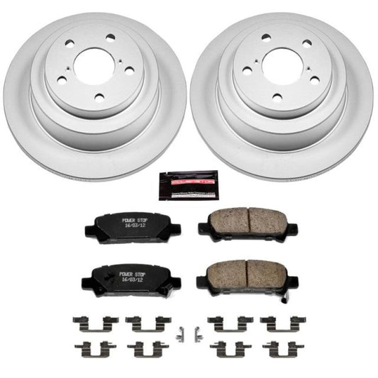 Power Stop 98-03 Subaru Forester Rear Z17 Evolution Geomet Coated Brake Kit