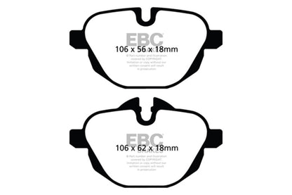 EBC 11+ BMW X3 2.0 Turbo (F25) Ultimax2 Rear Brake Pads