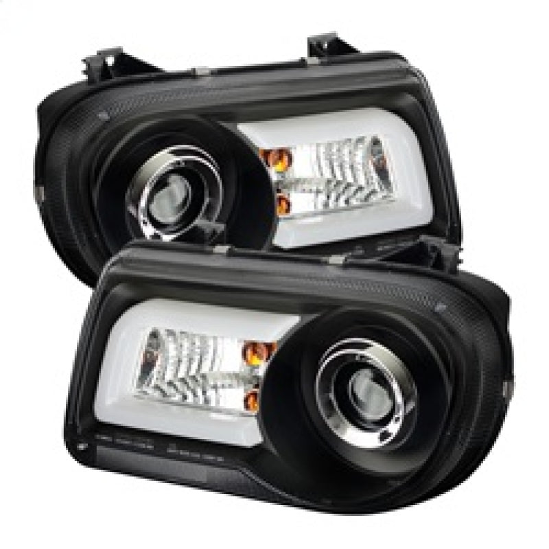 Spyder Chrysler 300C 05-10 Projector Headlights LED DRL Black High/Low H7 PRO-YD-C300C-DRL-BK