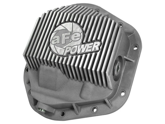 afe Front Differential Cover (Raw; Street Series); Ford Diesel Trucks 94.5-14 V8-7.3/6.0/6.4/6.7L Precision R