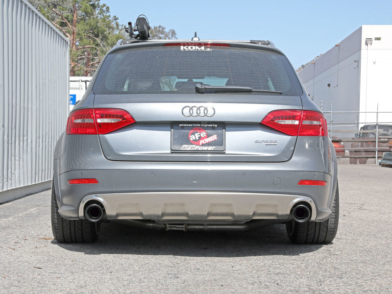 afe MACH Force-Xp 13-16 Audi Allroad L4 SS Axle-Back Exhaust w/ Black Tips Precision R