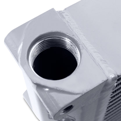 Mishimoto Heavy-Duty Oil Cooler - 10in. Opposite-Side Outlets - Silver