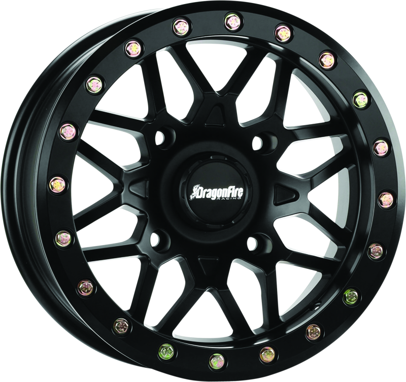 DragonFire Racing Typhon Wheel 14X7 4/156+10 5+2 Machined Black