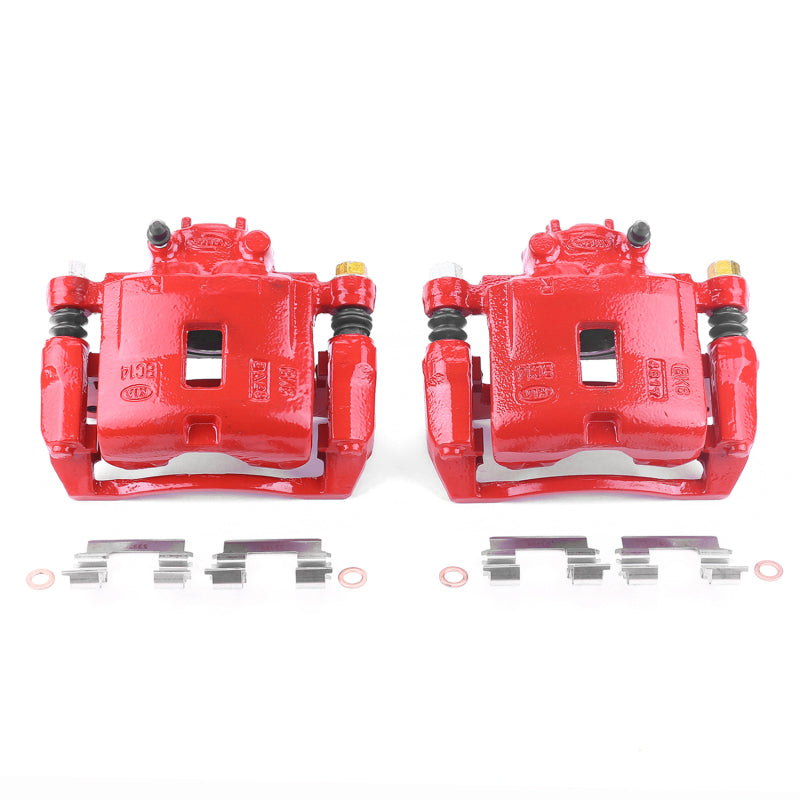 Power Stop 03-05 Kia Rio Front Red Calipers w/Brackets - Pair