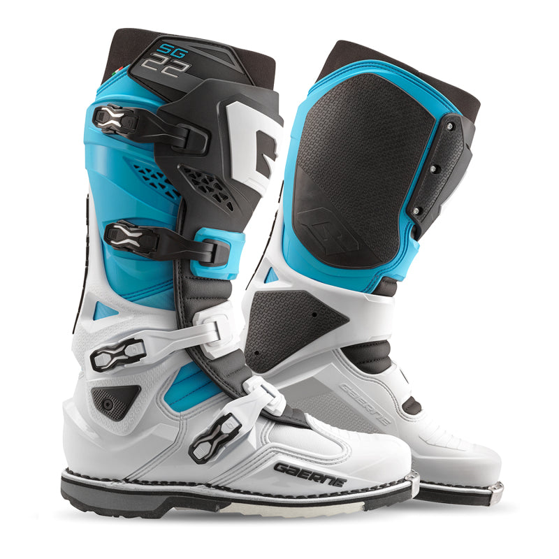 Gaerne SG22 Limited Edition Boot White/Black/Light Blue Size - 10