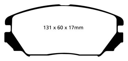 EBC 08-09 Hyundai Azera 3.3 Redstuff Front Brake Pads