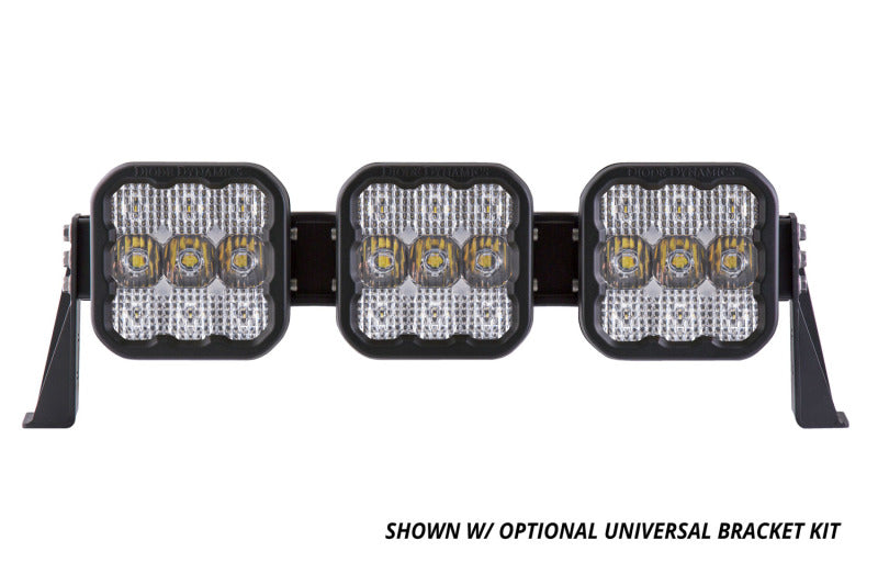 Diode Dynamics SS5 Pro Universal CrossLink 3-Pod Lightbar - Yellow Driving