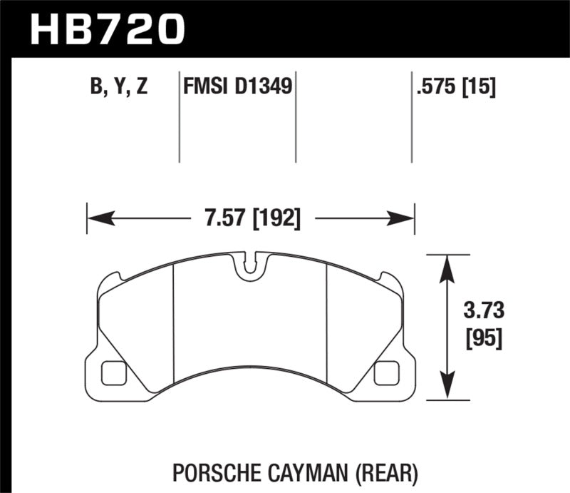 Hawk 15-17 Porsche Cayenne Front HPS 5.0 Brake Pads