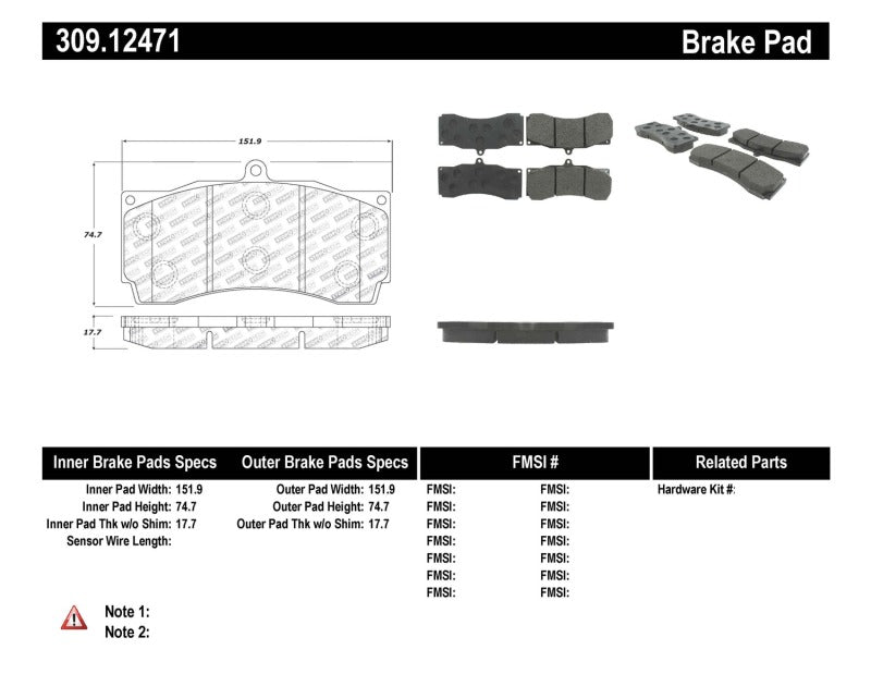 StopTech Performance Brake Pads