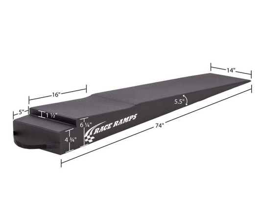 Race Ramps 7in. Trailer Ramp w/ Flap Cut-Out - 5.5 Degree Approach Angle