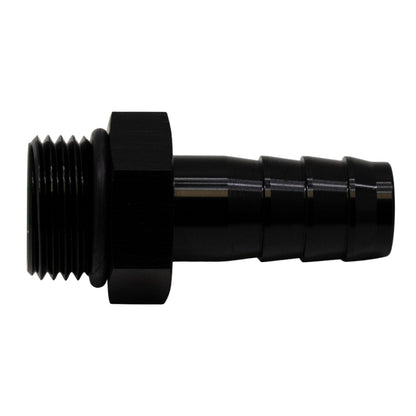 DeatschWerks 8AN ORB Male to 1/2in Male Triple Barb Fitting (Incl O-Ring) - Anodized Matte Black