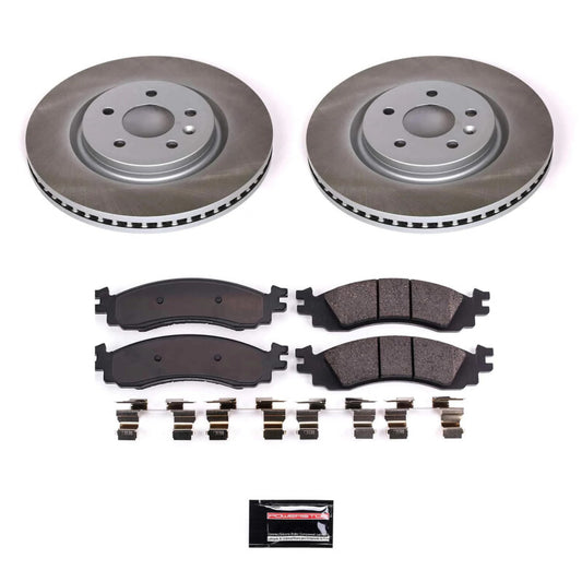 Power Stop 11-12 Ford Taurus Front Semi-Coated Rotor Kit