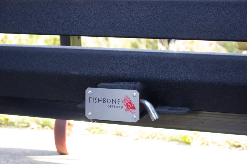 Fishbone Offroad Hitch Cover - 2In Hitch - Black Powdercoated Steel