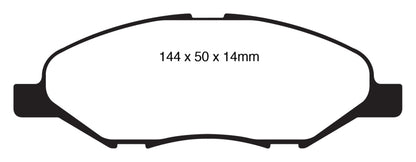 EBC 09-11 Nissan Versa 1.6 Greenstuff Front Brake Pads