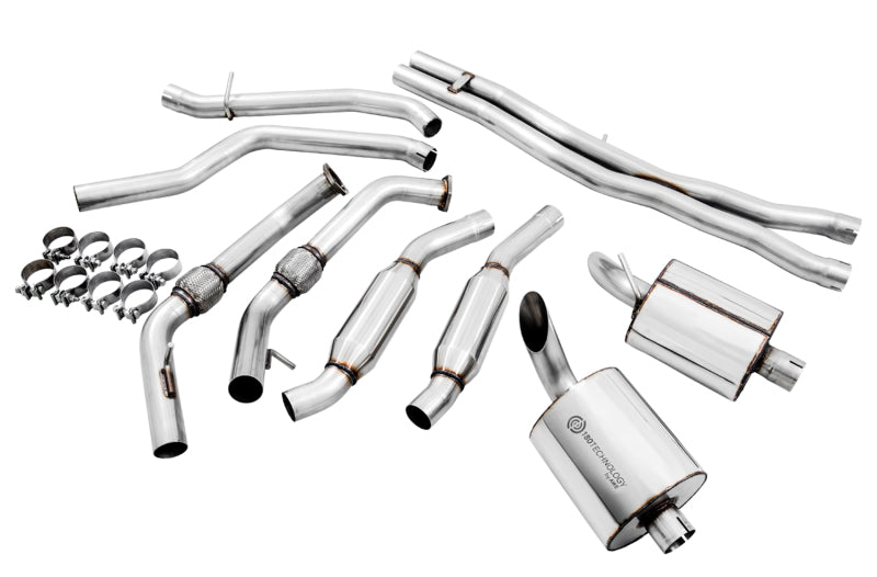 AWE Tuning Audi B9 SQ5 Resonated Touring Edition Cat-Back Exhaust - No Tips (Turn Downs) - Precision R