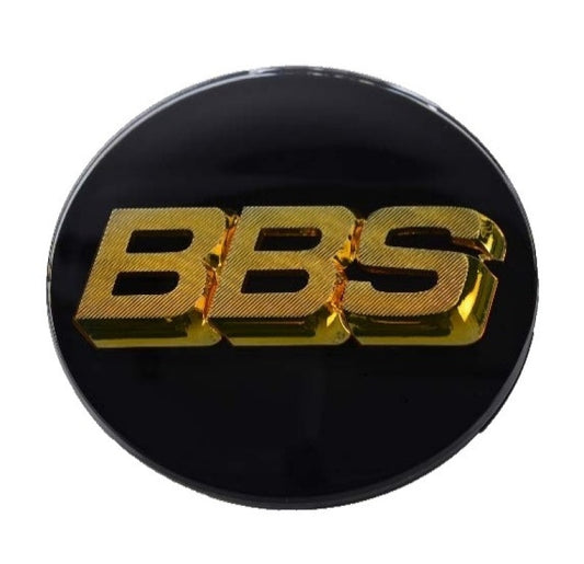 BBS Center Cap 80.6mm Black/Gold -D - Precision R