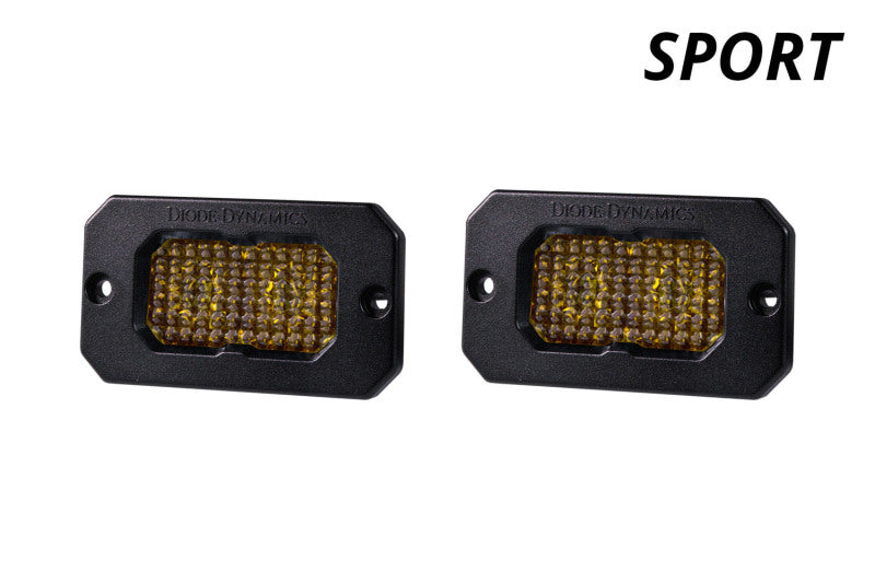 Diode Dynamics Stage Series 2 In LED Pod Sport - Yellow Fog Flush ABL (Pair)