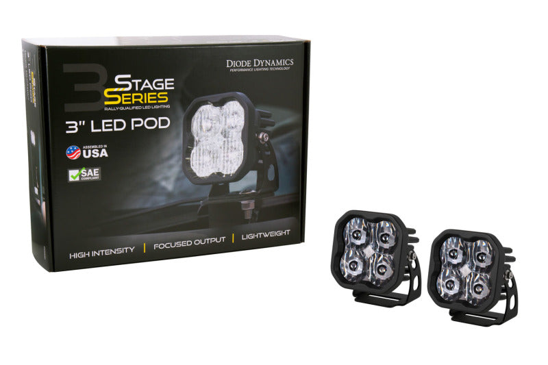 Diode Dynamics SS3 Pro RBL - White Flood Standard (Pair)