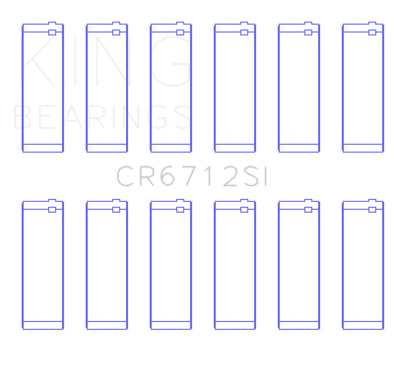 King Engine Bearings Ford V6 Triton/Ohv (Size +0.75mm) Connecting Rod Bearing Set