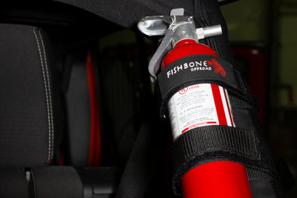 Fishbone Offroad Padded Roll Bar Black Fire Extinguisher Holder