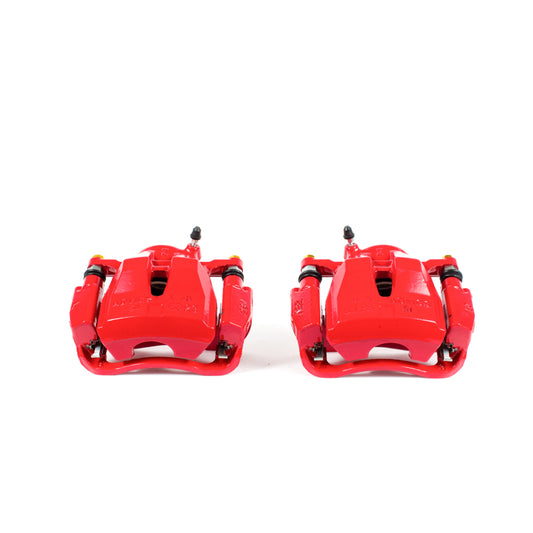 Power Stop 09-10 Pontiac Vibe Front Red Calipers w/Brackets - Pair