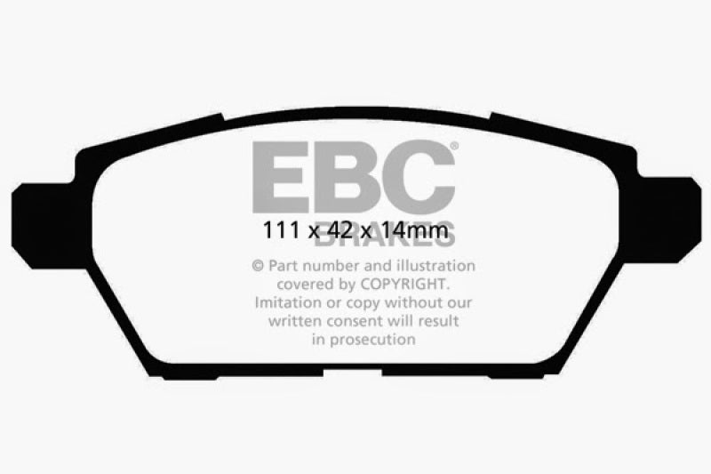 EBC 06-09 Ford Fusion 2.3 Yellowstuff Rear Brake Pads