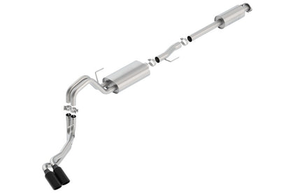 Borla 15-17 F-150 2.7L/ 3.5L EcoBoost/ 5.0L V8 4in. Tip Side Exit S-type Exhaust Black Chrome