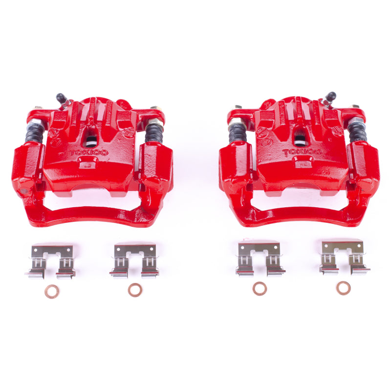 Power Stop 10-14 Subaru Legacy Rear Red Calipers w/Brackets - Pair