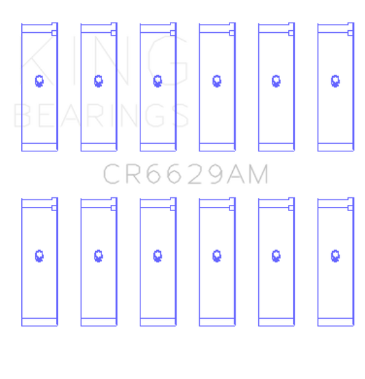 King Engine Bearings Mitsubishi 181CI 3.0L 6G72 V6 / 152CI 2.5L 6G73 V6 (Size +0.25) Rod Bearing Set