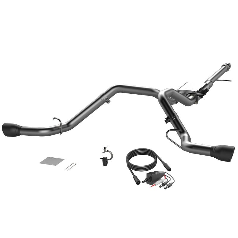 QTP 14-18 Chevy Silverado 1500 4.8L/5.3L EC/CC SB 304SS Screamer Cat-Back Rear Exit w/4.5in Blk Tips