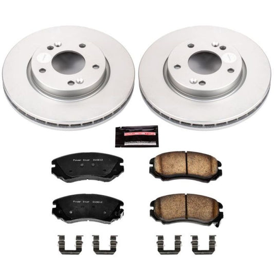 Power Stop 07-10 Hyundai Elantra Front Z17 Evolution Geomet Coated Brake Kit