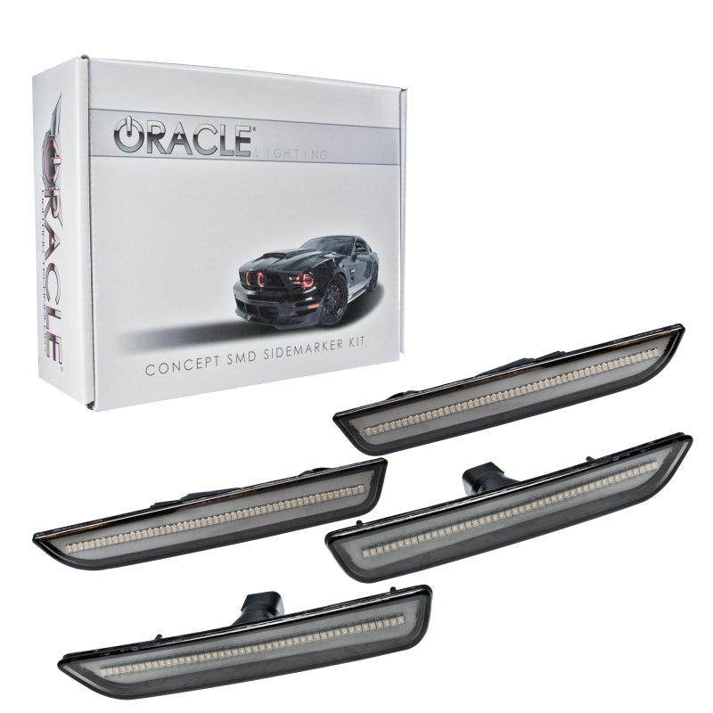 Oracle 10-14 Ford Mustang Concept Sidemarker Set - Tinted - No Paint SEE WARRANTY