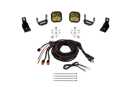 Diode Dynamics 2022+ Ford Maverick SS3 Sport Stage Series Ditch Light Kit Yellow Combo